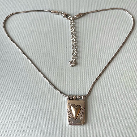 Brighton Silver & gold heart remember me Necklace - Picture 2 of 7